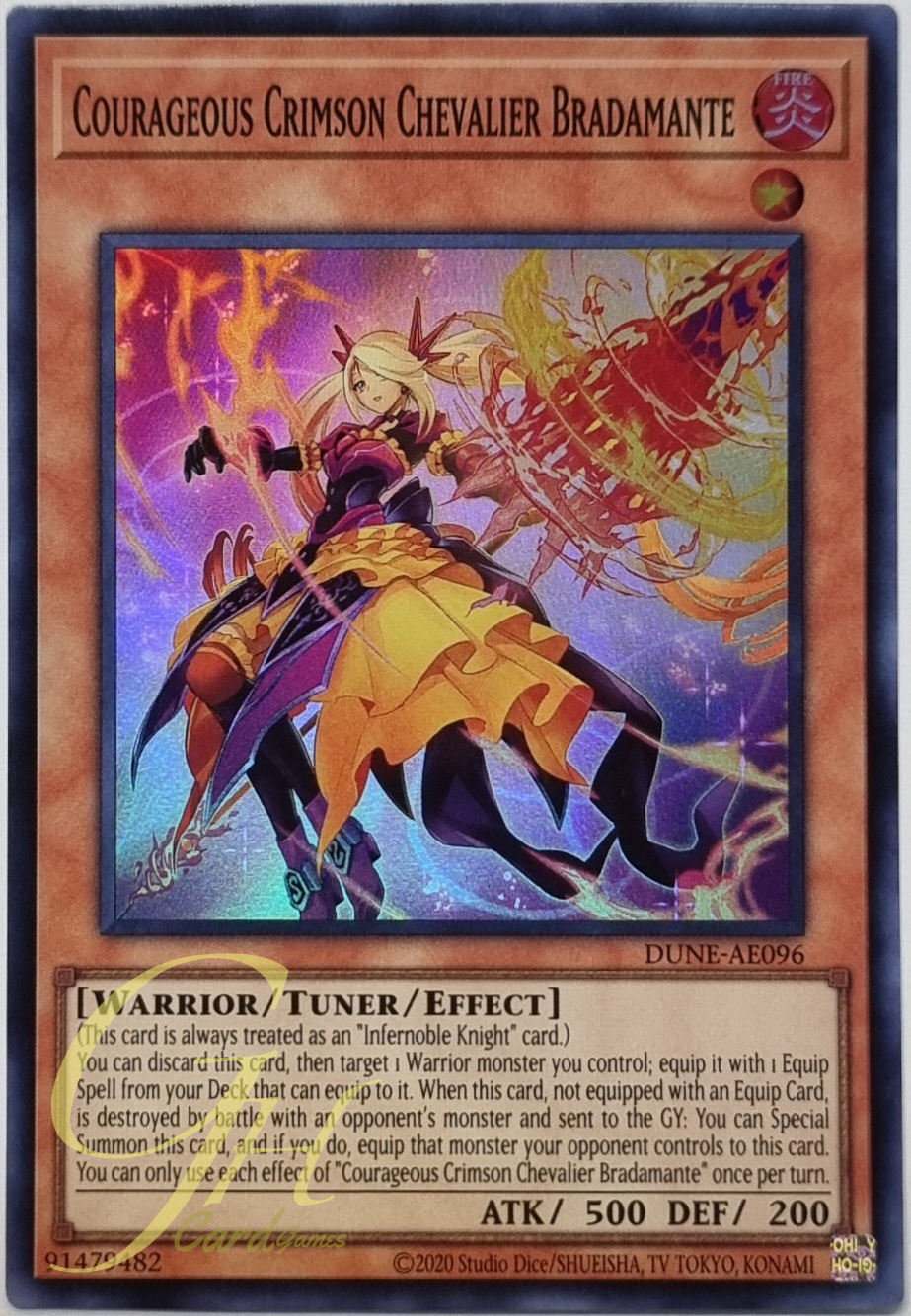 Yugioh [DUNE-AE096] Courageous Crimson Chevalier Bradamante (Super Rare)