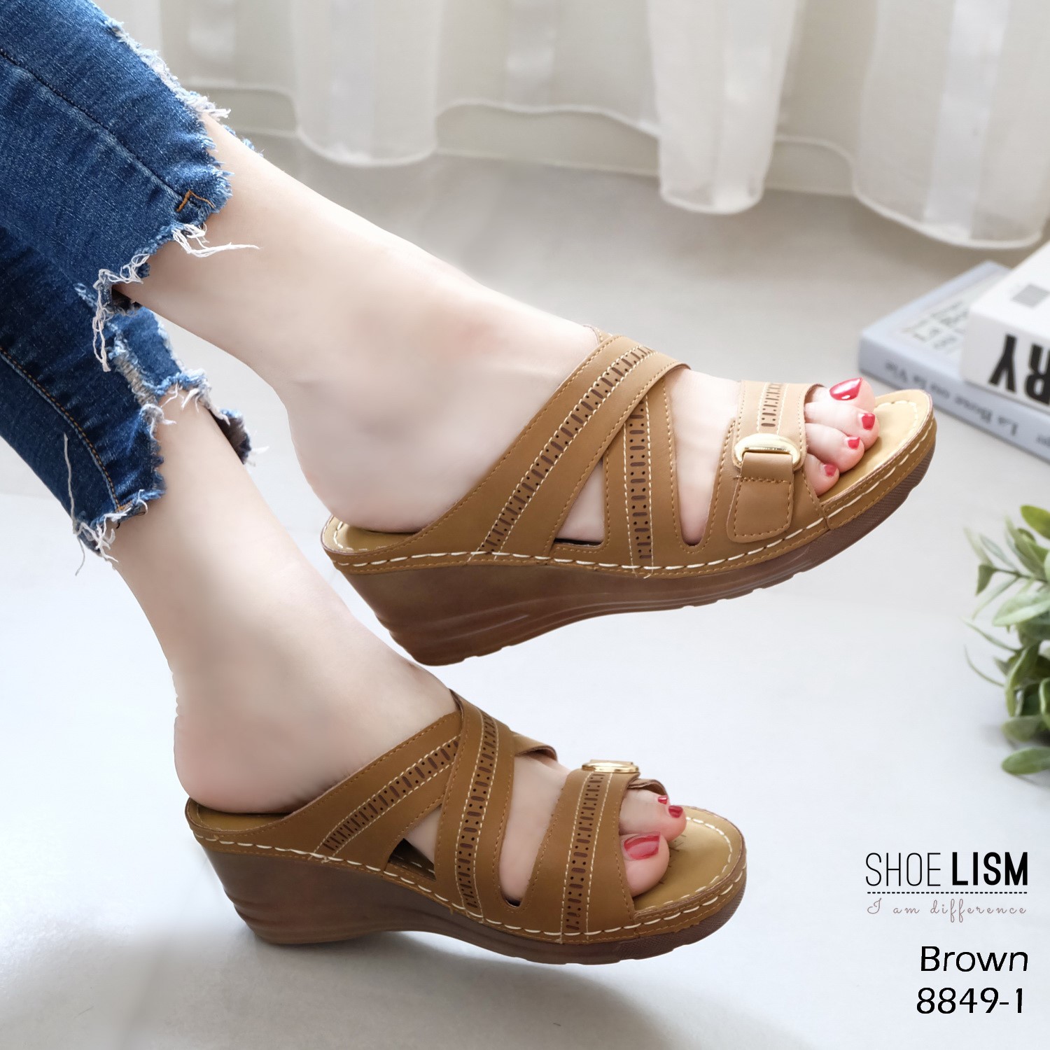 รองเท้าสุขภาพหน้าไขว้