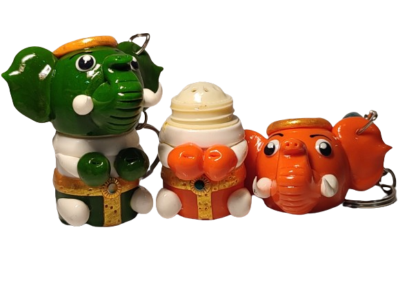 สมุนไพรหอม ในขวดยาดมพวงกุญแจ น้องช้าง