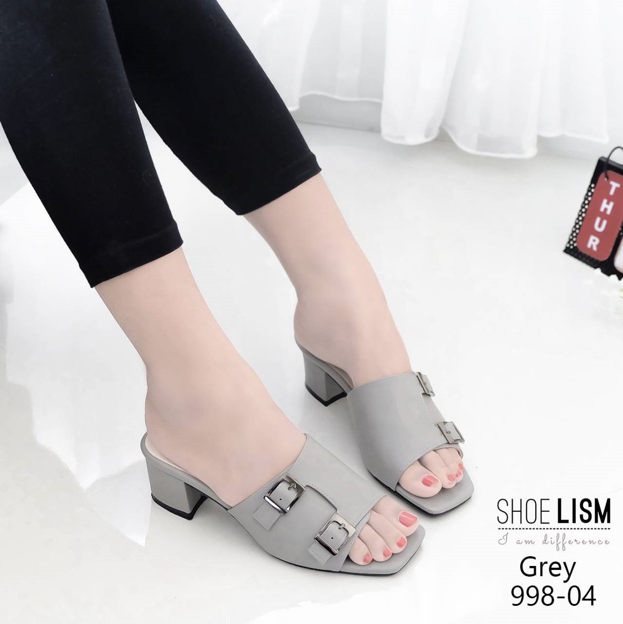 รองเท้าส้นตัน แบบสวม