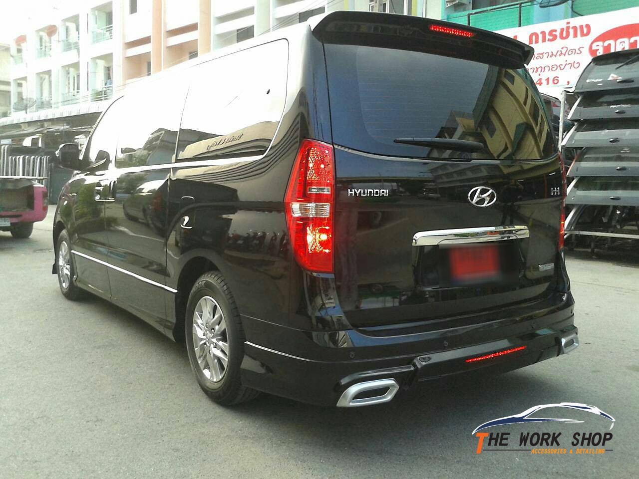 Front + Rear Skirt with LED For H-1 (สเกิร์ตหน้า+สเกิร์ตหลัง แบบมีไฟ LED สำหรับ H1)