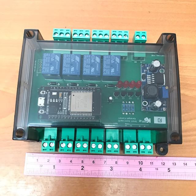 บอร์ดคอนโทรลESP-32 สำหรับงานอุตสาหกรรม (Industrial 4-Channel Relay Module with ESP32 in Din Rail Box) ESP32 For Industrial