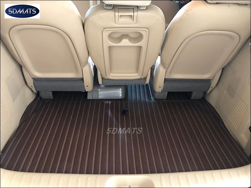 พรมปูพื้นรถยนต์5D KIA GRAND CARNIVAL 2017-2021 พรม5D 13มิล+เสริมใยดักฝุ่นเเถว1-2