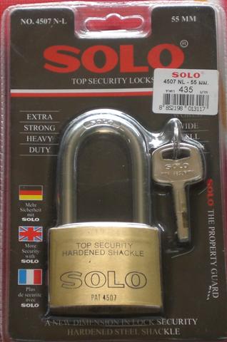 กุญแจคอยาว "SOLO" 4507NL 35 mm.