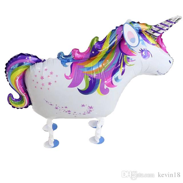 AIR WALKING UNICORN สัตว์เลี้ยงเดิินได้ ยูนิคอร์น น่ารักมากๆ ลายชมพูม่วง