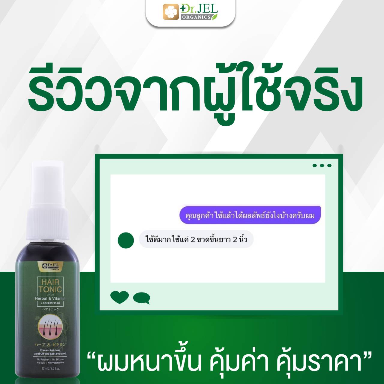 รีวิว ยาปลูกผม Dr.H 
