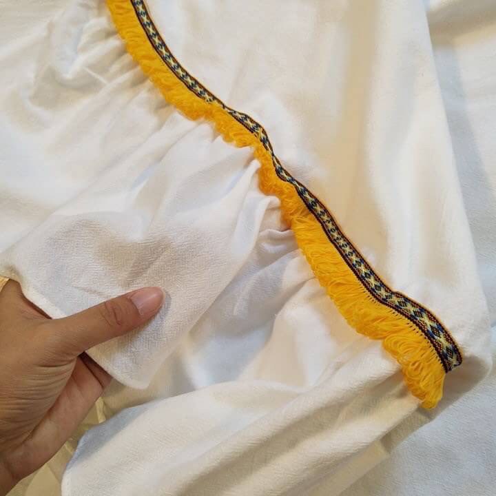 เดรสยาวโทนขาวแต่งปอม