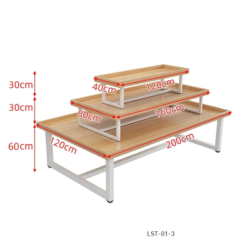 ชั้นวางสินค้าตรงกลางร้าน สำหรับโชว์แสดงสินค้า ชั้นวางของ ชั้นวางรองเท้า LST-01