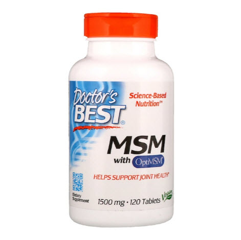 Doctor's Best, MSM with OptiMSM, 1,500 mg, 120 Tablets