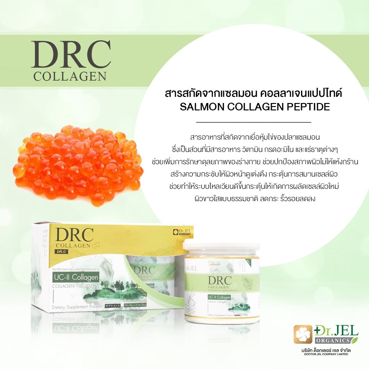 ส่วนประกอบสำคัญ DRC collagen ดีอาร์ซี คอลลาเจน