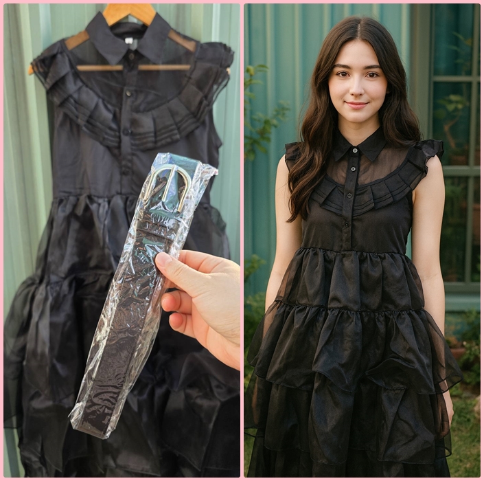 เดรสดำ คอสเพลย์ฮาโลวีน