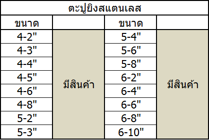 ตะปูยิงสแตนเลส