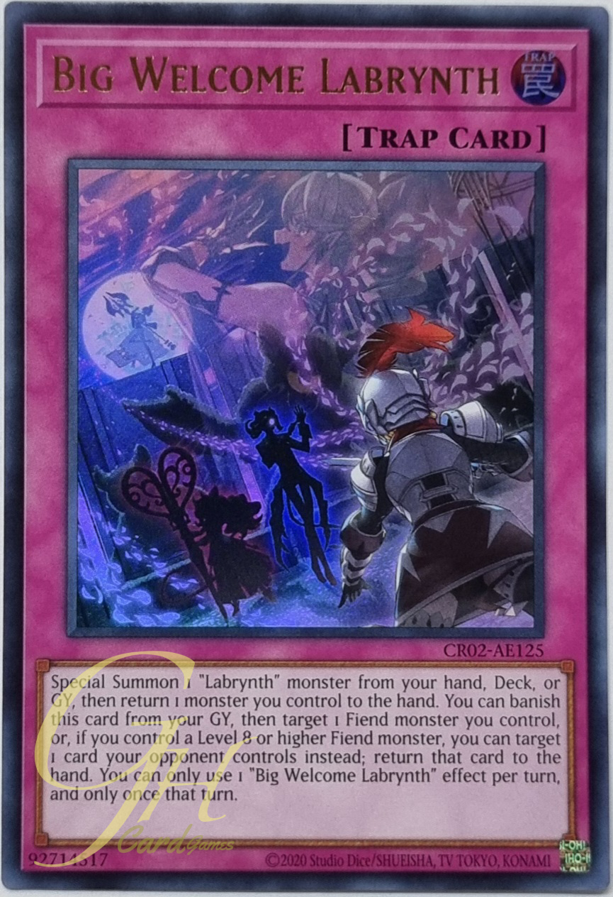 Yugioh [CR02-AE125] Big Welcome Labrynth (Ultra Rare)