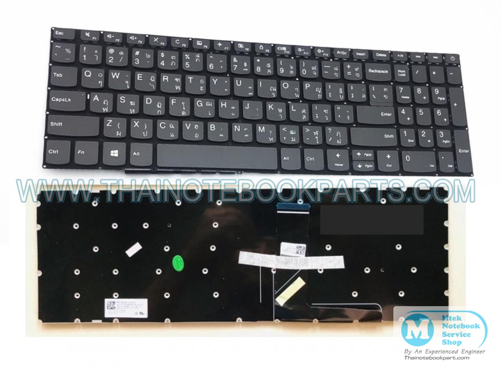MT05245 คีย์บอร์ดโน้ตบุ๊ค IBM Lenovo Keyboard คีย์บอร์ด Ideapad 320-15 320S-15 320-15IAP 320S-15IAP 320-15IKB 320-15ABR 320-15AST 520-15 520-15IKB 520-15ISK (ใหม่, แป้นพิมพ์ไทย-อังกฤษ) 1