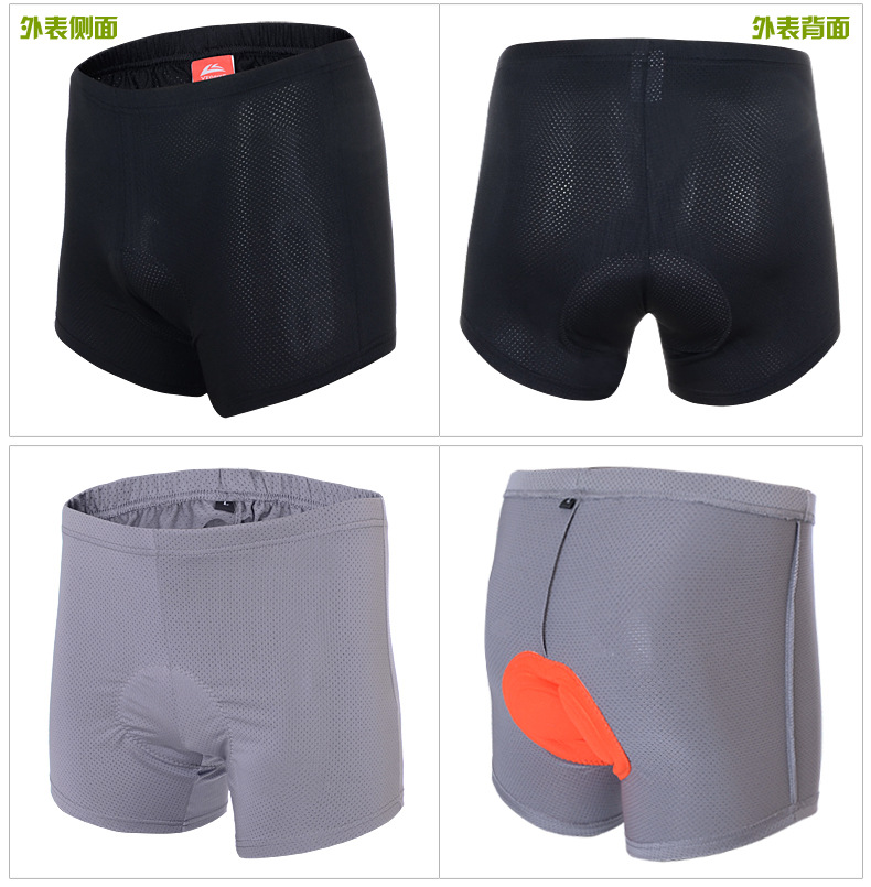 กางเกงจักรยาน Boxer VeoBike กางเกงสีดำ เป้าเจลสีส้ม