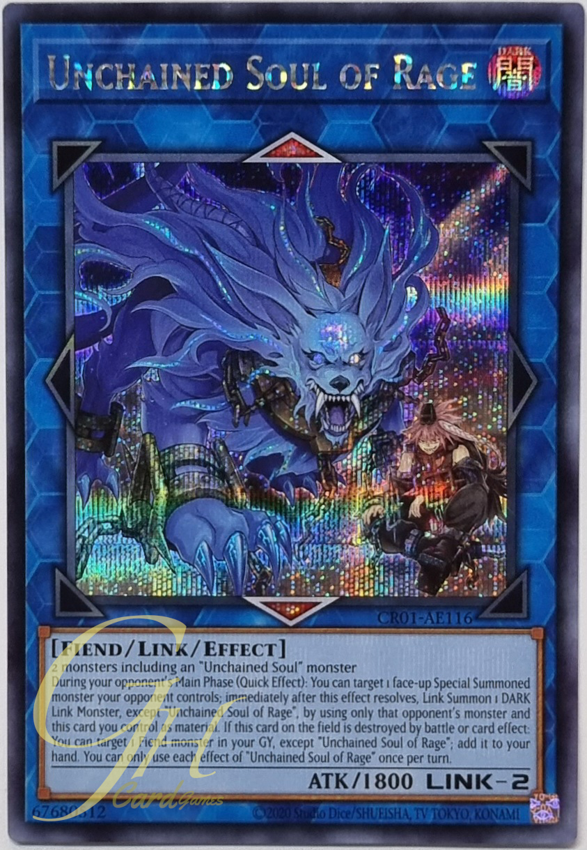 Yugioh [CR01-AE116] Unchained Soul of Rage (Secret Rare)