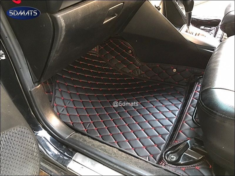 พรมปูพื้นรถยนต์6D TOYOTA YARIS 2006-12 พรม6D QX หนังหนานุ่ม เต็มคัน (3ชิ้น)