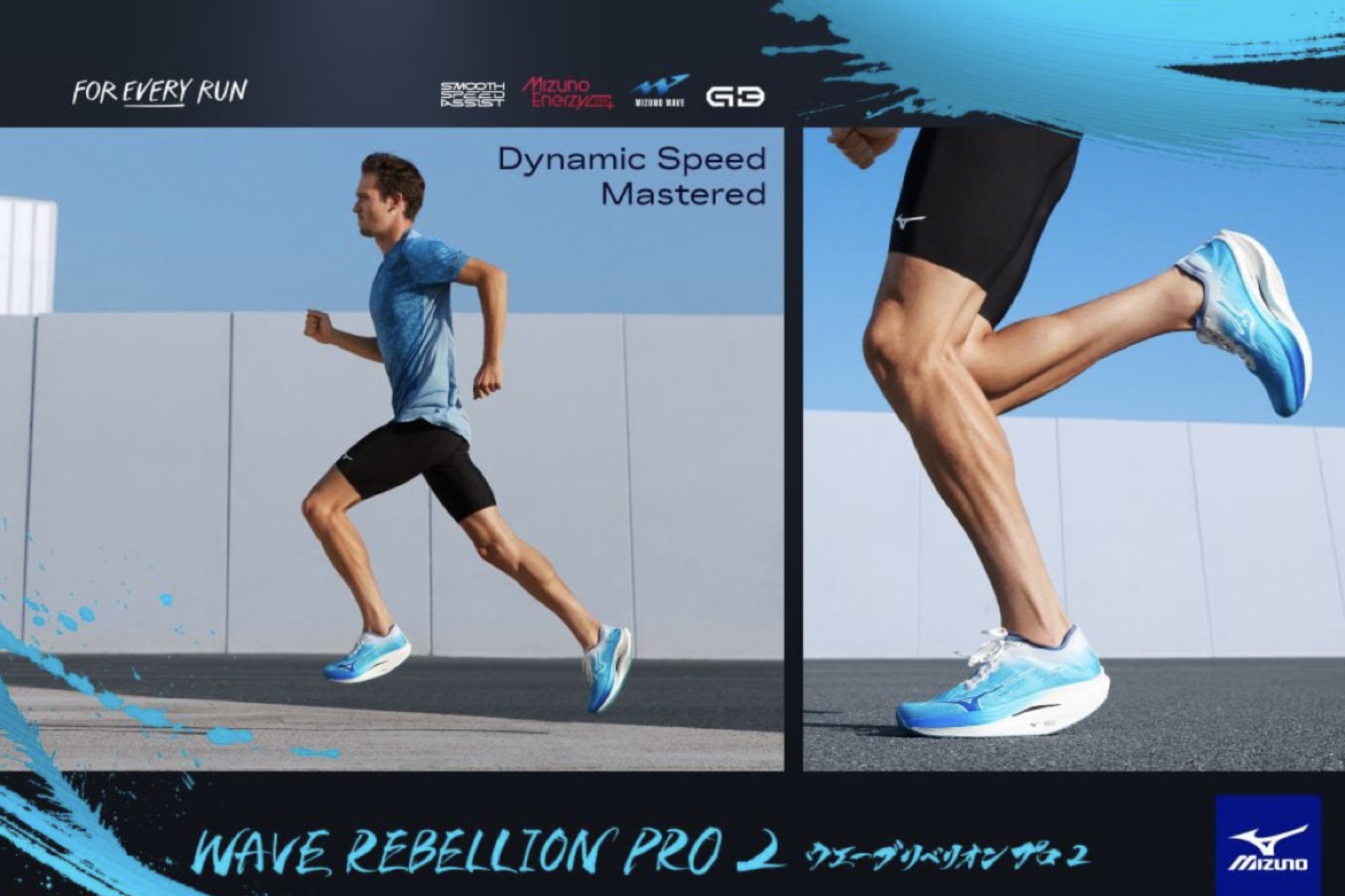 รองเท้าวิ่ง Mizuno Wave Rebellion Pro 2 ‘River Blue’ (M8/8.5/11/11.5US)