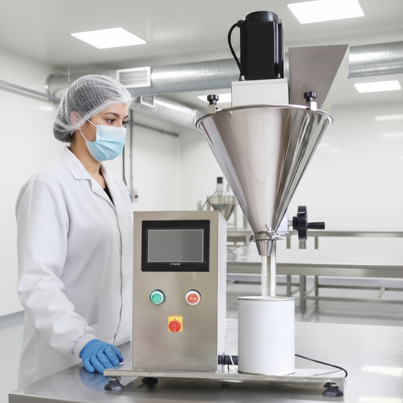 24501 เครื่องบรรจุผงกึ่งอัตโนมัติขนาดตั้งโต๊ะ (Tabletop Powder Filling Machine)