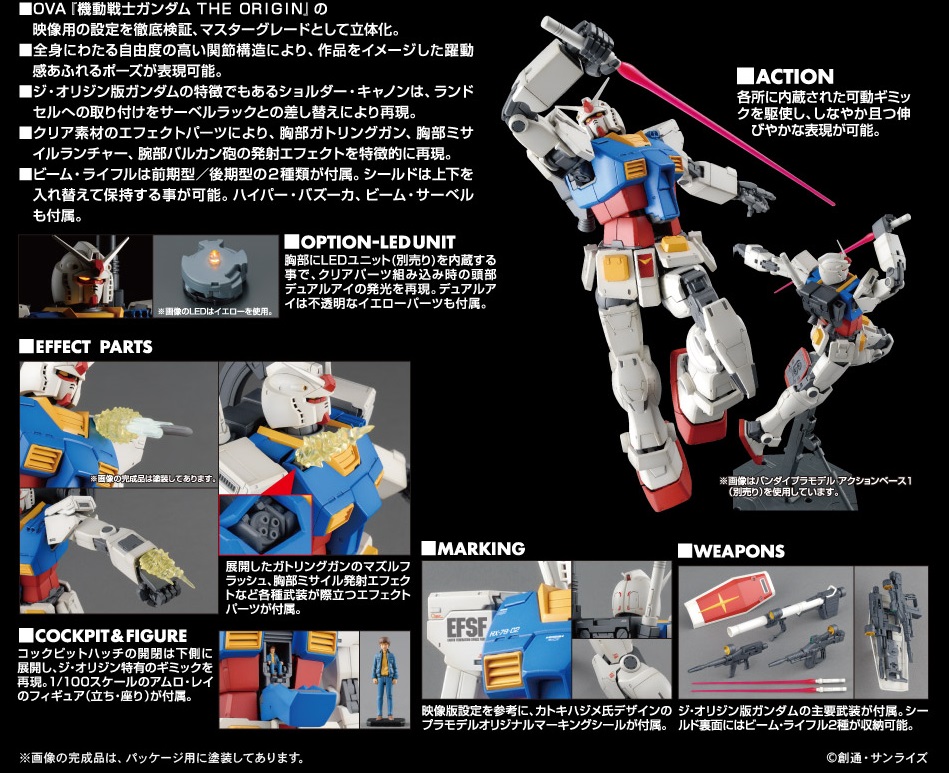 MG 1/100 RX-78-02 GUNDAM (THE ORIGIN)