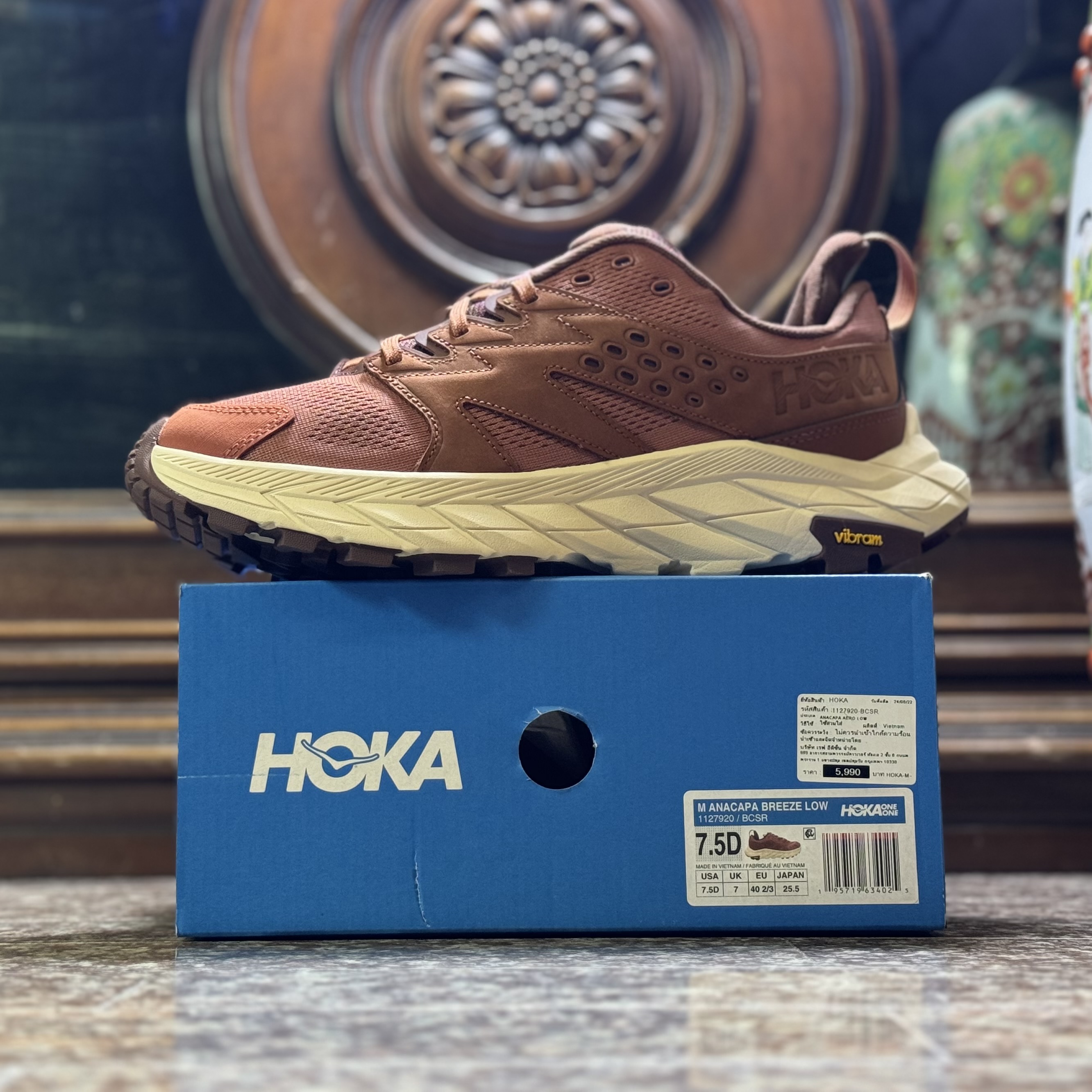 รองเท้าเดินป่า HOKA Anacapa Breeze Low ‘Baked Clay’ (M7-15US)
