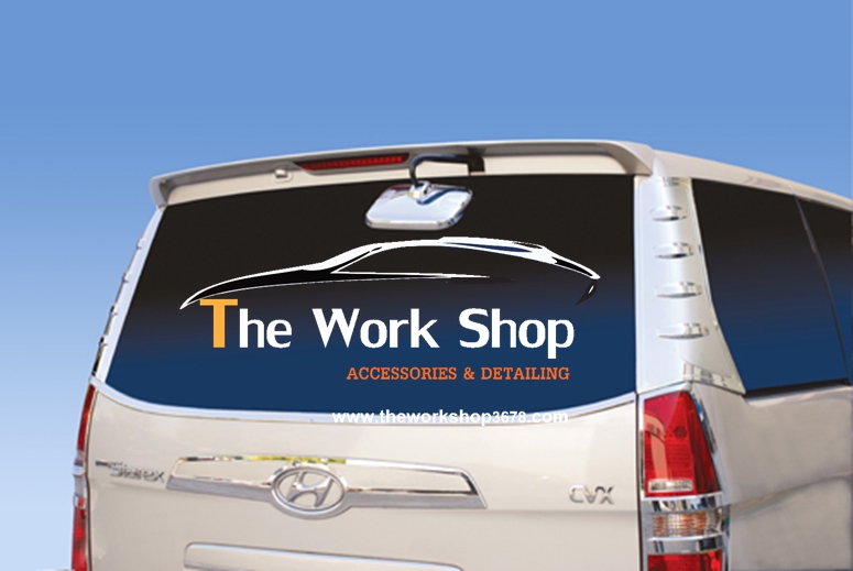 Rear Logo Garnish for H-1 ( คิ้วโครเมี่ยมแต่งโลโก้ฮุนไดหลัง )