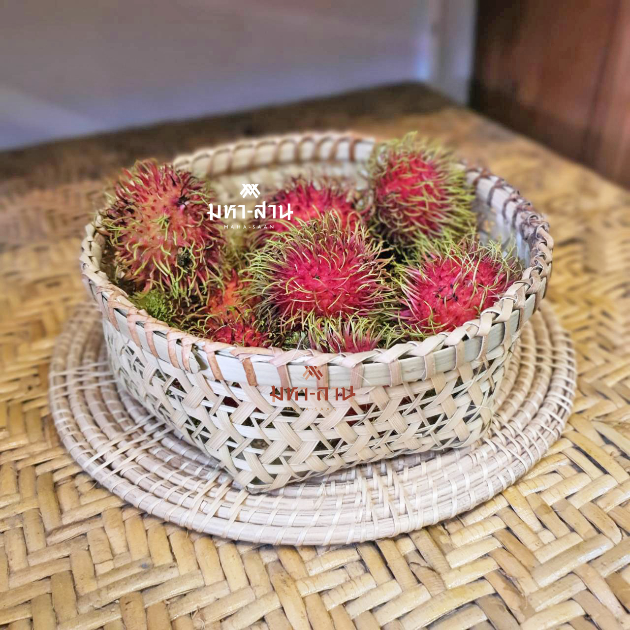 กระจาดสาน ถาดใส่ขนม ใส่ผัก พร็อพถ่ายรูป 🍃