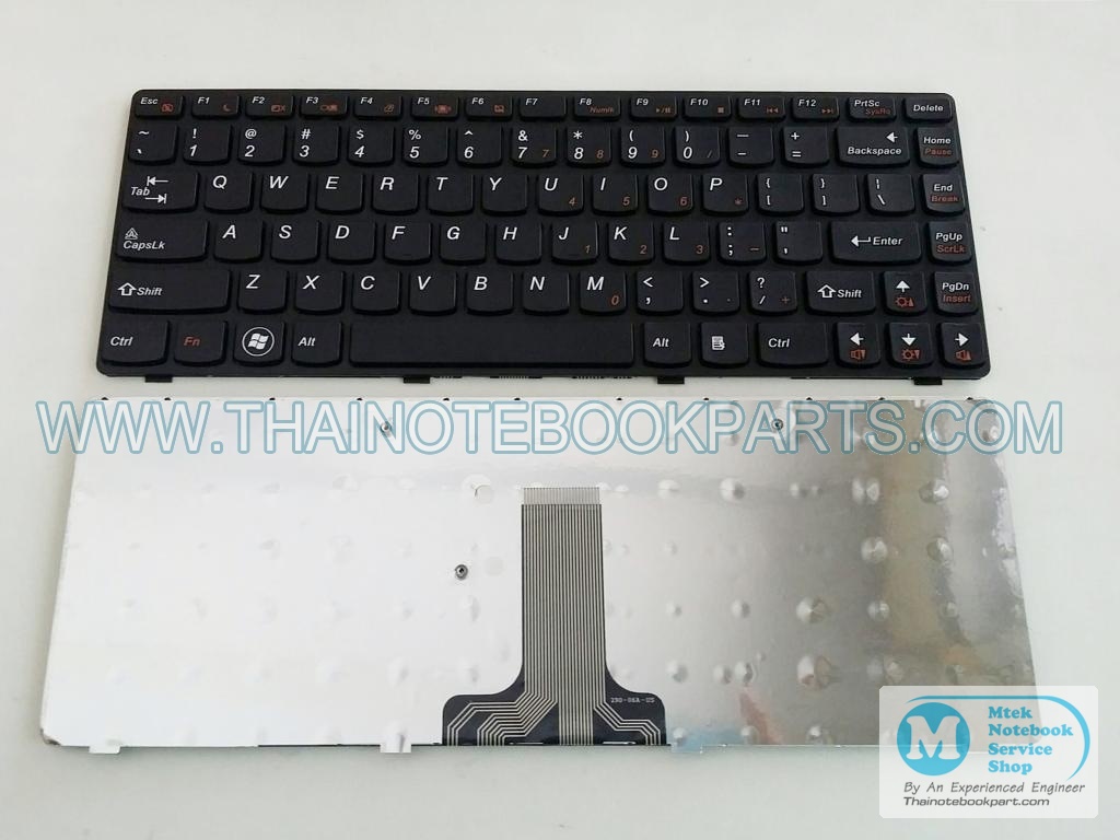 MT05713 คียบอร์ดโน้ตบุ๊ค Lenovo G480 G485 B480 B485 Z380 Z385 Z480 Z485 - Notebook Keyboard (สินค้าใหม่, สีดำ, แป้นพิมพ์อังกฤษ) 1