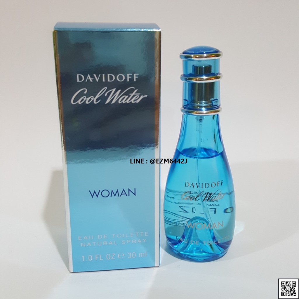 น้ำหอมแท้ DAVIDOFF COOL WATER FOR WOMEN EAU DE TOILETTE SPRAY 30 ML ของใหม่ กล่องขาย เหมือนกับห้าง