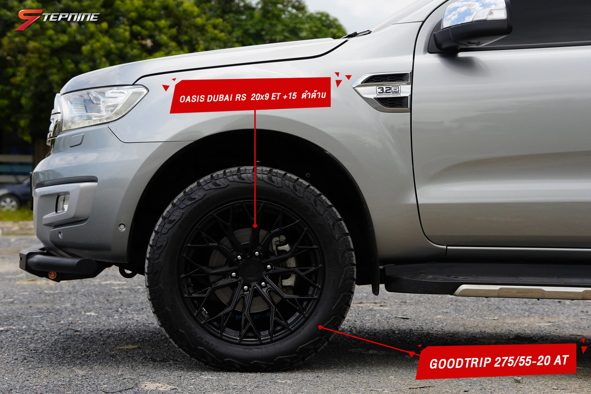 FORD EVEREST ทรงวัยรุ่นดูไบ จัดเต็ม ล้อ ยาง โช๊ค ท่อ