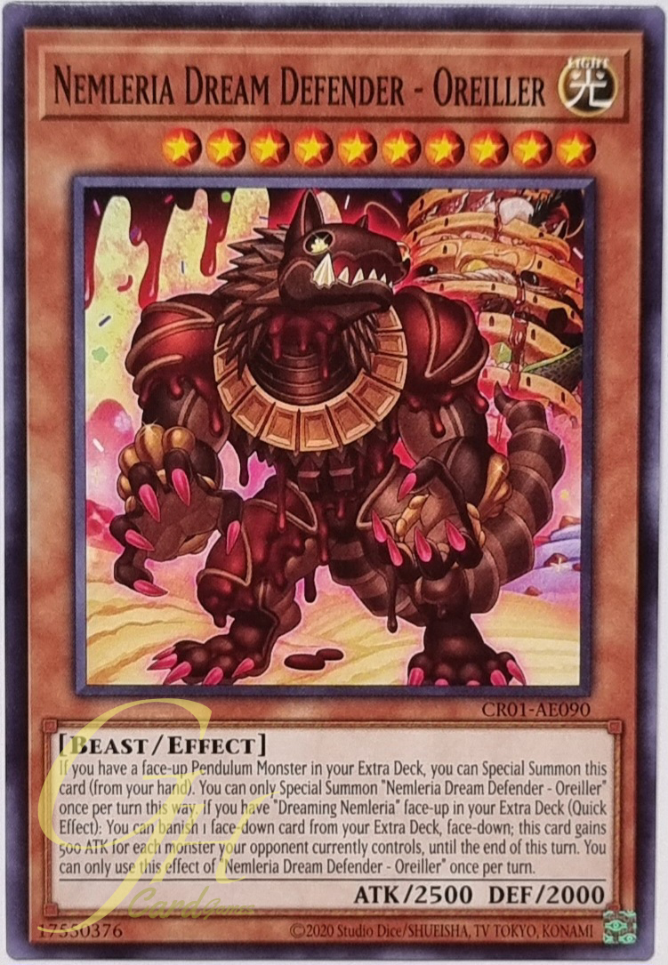 Yugioh [CR01-AE090] Nemleria Dream Defender - Oreiller (Common)