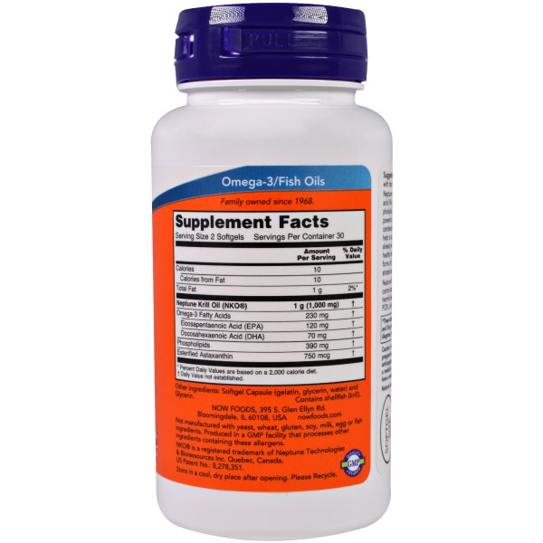 Now Foods, Neptune Krill Oil, 500 mg, 60 Softgels