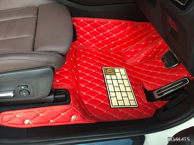 พรมปูพื้นรถยนต์6D BMW X4 F26 (2014-2018) รุ่น VIP สีแดง เต็มคัน