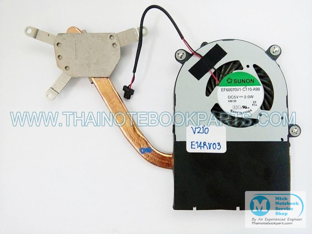 MT01073 พัดลมและฮีทซิงค์ระบายความร้อนโน้ตบุ๊ค vzio E14Rv03 EF60070V1-C110-A99 Cooling Heatsink,Fan (สินค้ามือสอง) 2