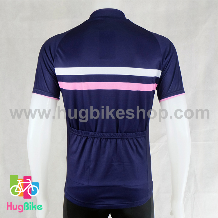 เสื้อจักรยานแขนสั้นทีม Rapha 16 (10) สีม่วงเข้มแถบขาวชมพู