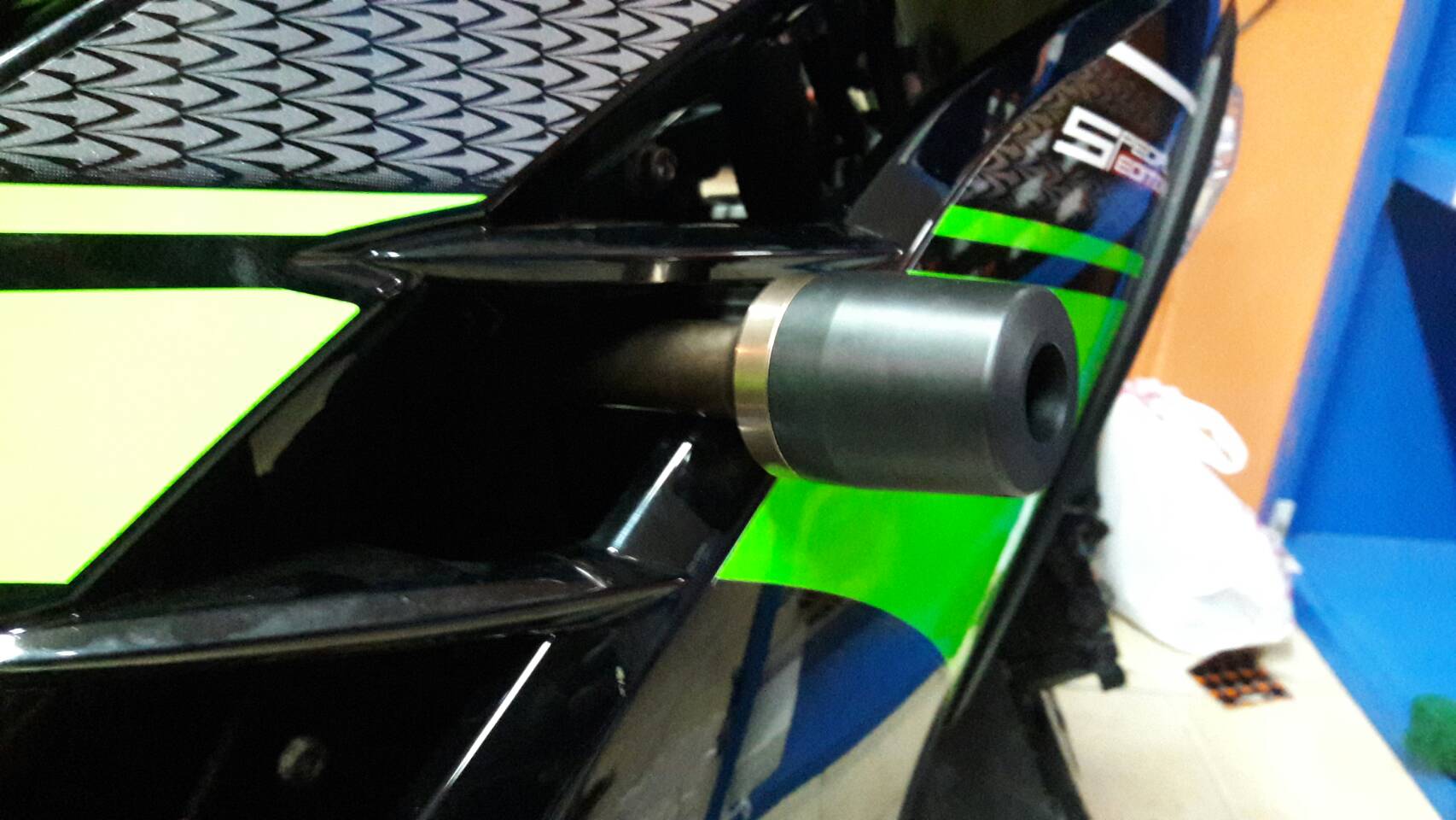 กันล้มข้าง Ninja250-300 แบร์นMothracing สีดำ