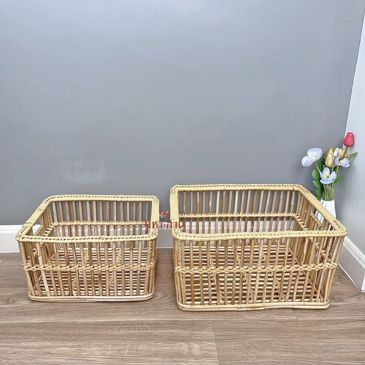 ตะกร้าหวาย ตะกร้าใส่ของ ตะกร้ามินิมอล ตะกร้าสัตว์เลี้ยง ตะกร้าท้ายรถ ตะกร้าจักรยาน 🧺