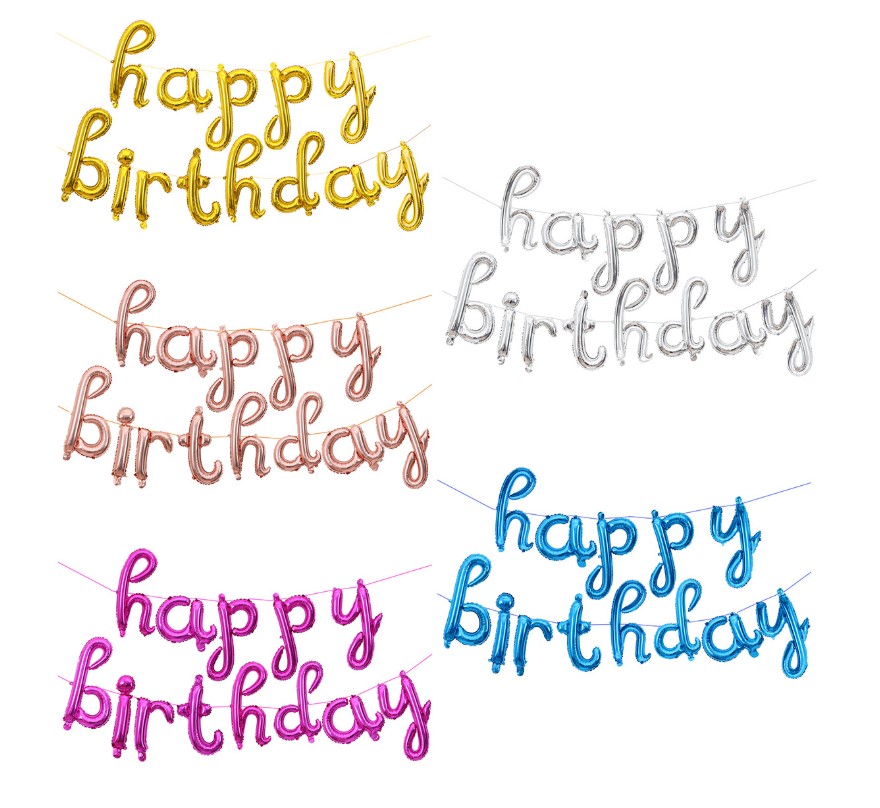 เซทลูกโป่งอักษร ฟอย ขนาด16 นิ้ว HAPPY BIRTHDAY