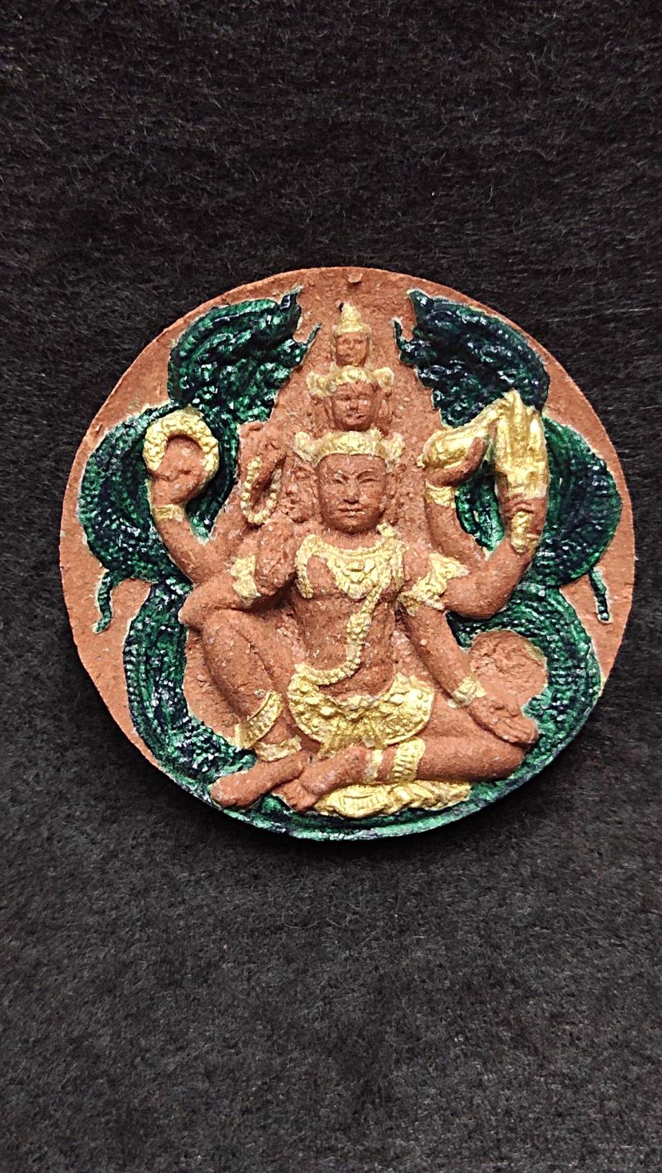จตุคามรามเทพ รุ่นเก้าหน้า มหาโชค มหาเศรษฐี วัดคงคาวง ( อ้ายเขียว ) อ.พรหมคีรี จ.นครศรีธรรมราช