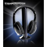 หูฟังไร้สาย พร้อมไมโครโฟน สำหรับเล่น web chat หรือต่อฟังเสียงทีวี (มีวิทยุFMในตัว)