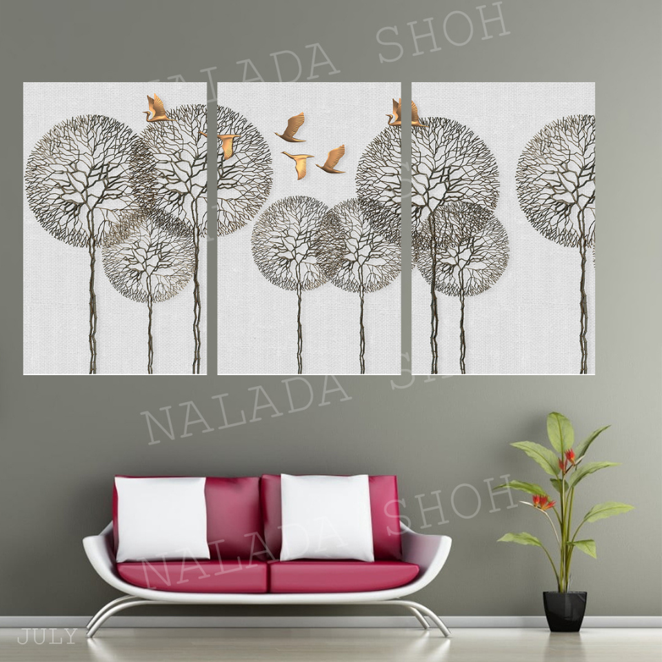 150*60 ซม 3 เฟรม ภาพพิมพ์ผ้าใบแคนวาส โอน