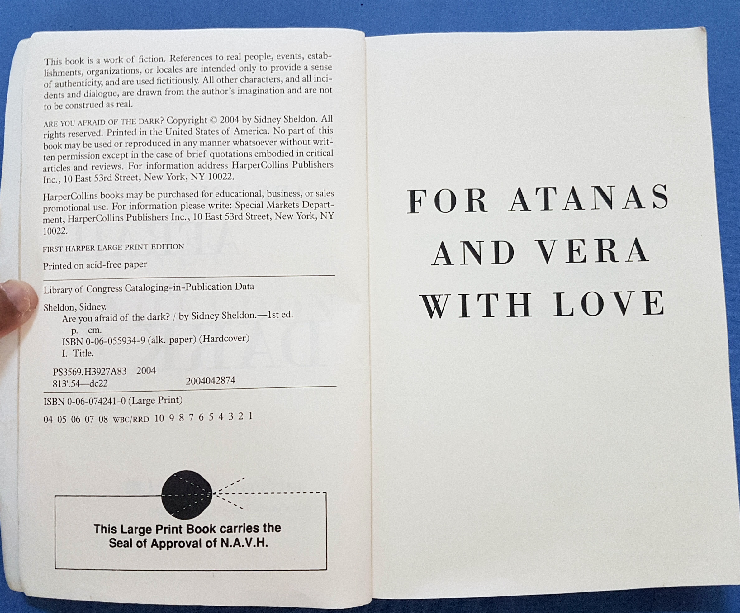 หนังสือ Sidney Sheldon ตอน Are You Afraid of THe Dark