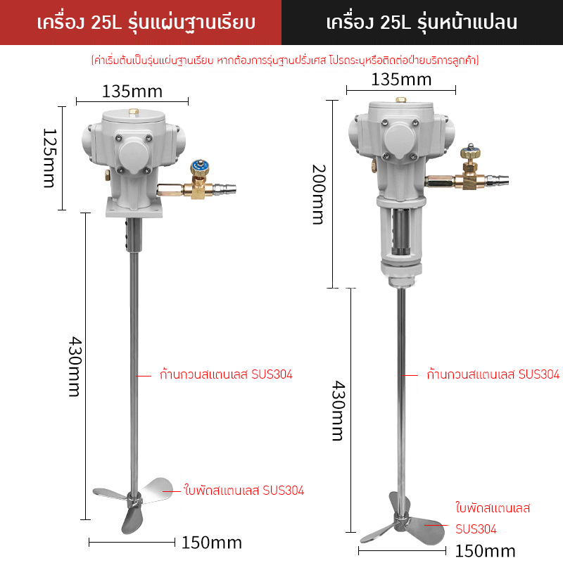 เครื่องกวนผสมแบบใช้ลมอุตสาหกรรม TTY
