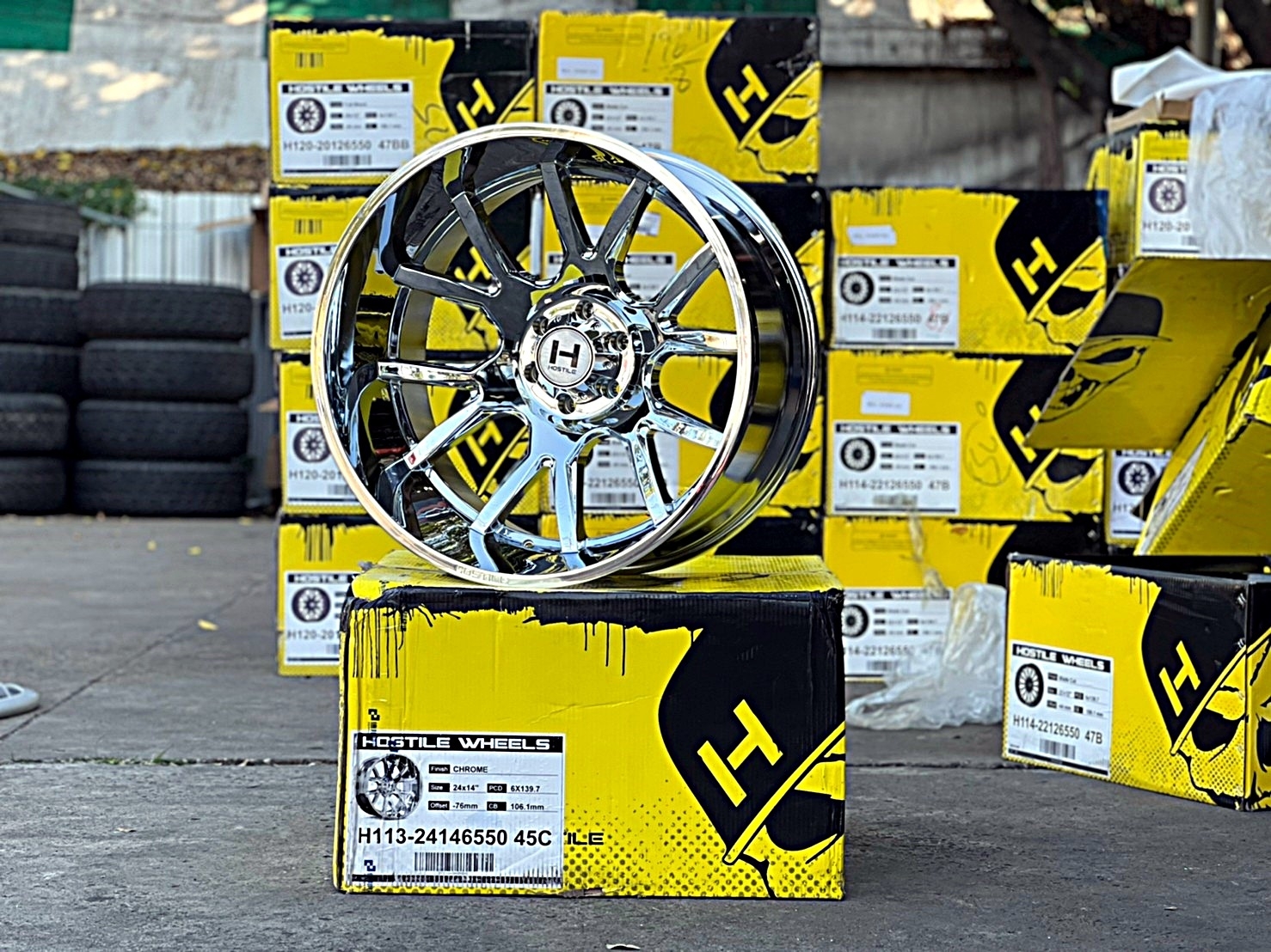 HOSTILE H113 ขอบ24 สีโครเมี่ยมชุดเดียวในไทย ที่ STEP9