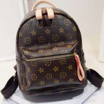 BB Bags กระเป๋าเป้สะพายหลัง กระเป๋าเป้เกาหลี กระเป๋าสะพายหลังผู้หญิง หูจับสีนำ้ตาล (รุ่น014)