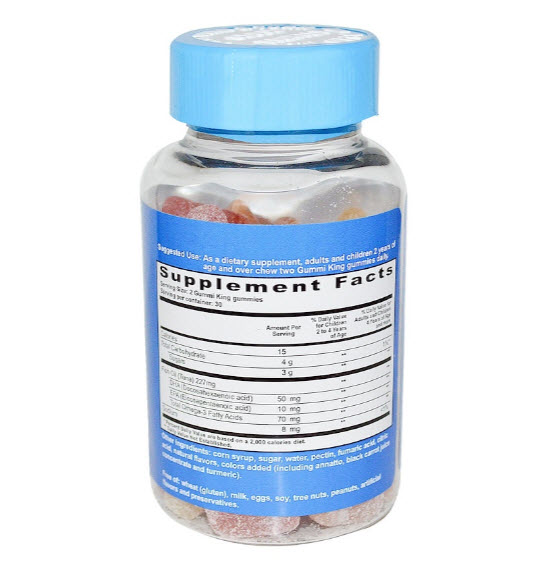 Gummi King, DHA Omega-3 Gummi for Kids, 60 Gummies