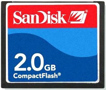 SANDISK - CF Card 2GB 20X Compact Flash Card