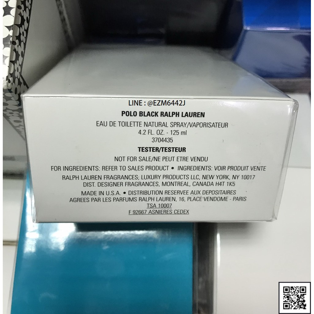 น้ำหอมแท้ RALPH LAUREN POLO BLACK FOR MEN EAU DE TOILETTE SPRAY 125 ML TESTER BOX ของใหม่ กล่องเทสเตอร์ ไม่เคยถูกฉีด
