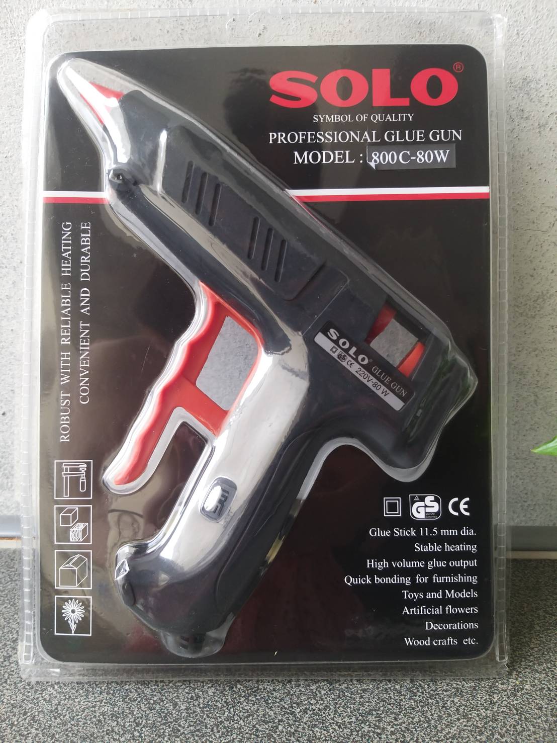 SOLO ปืนยิงกาวไฟฟ้า 80 วัตต์ No.800C-80W ฟรีกาวแท่ง 2 แทง