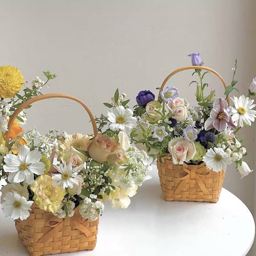 ตะกร้าหวาย กระเช้าของขวัญ ตะกร้าปิคนิค พร๊อพถ่ายรูป 🧺